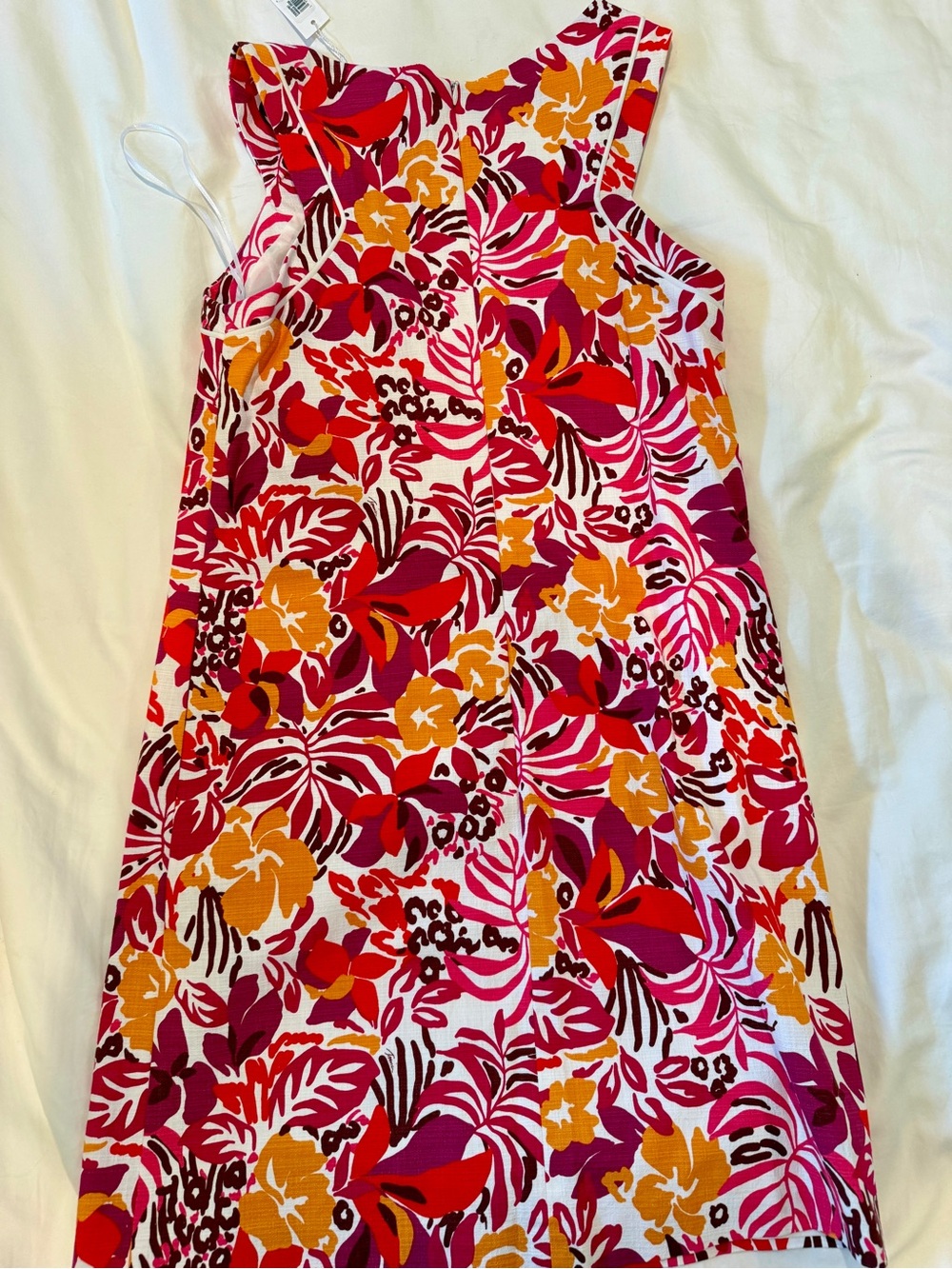 Tina trunk Sleeveless Floral Print Dress in Pink, Red & Orange